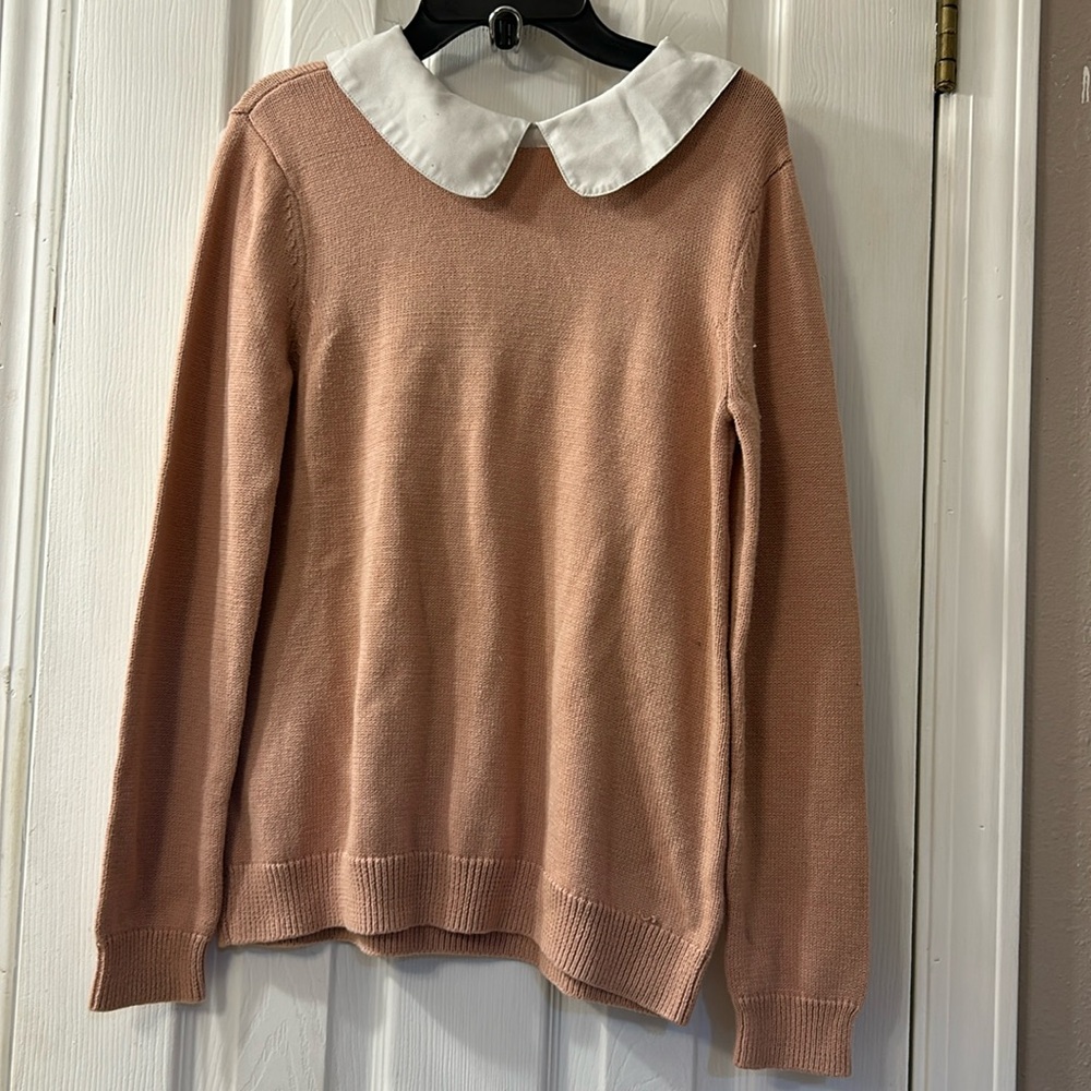 Ivanka Trump Long Sleeves, Collared, Knitted,Small, Cream top